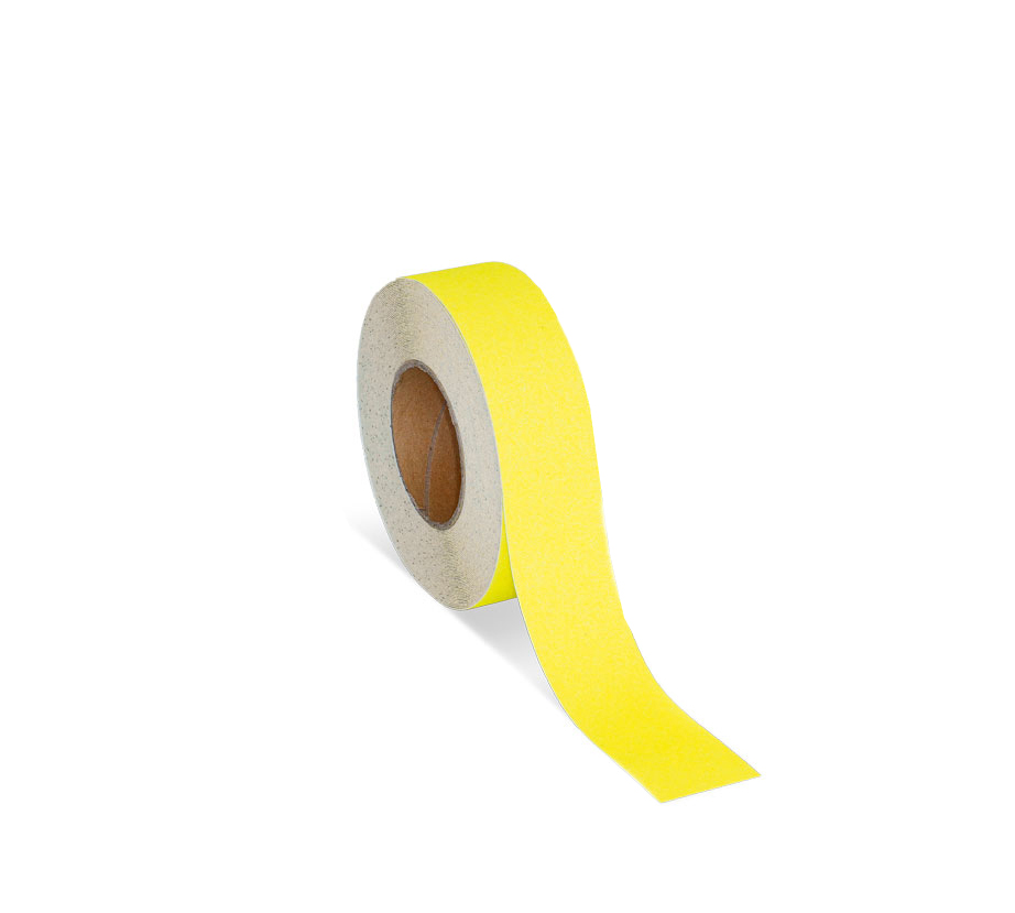 Фото Сигнальная противоскользящая лента Mehlhose, сигнально-желтая (75 мм x 18,3 м) {M1HR075183}