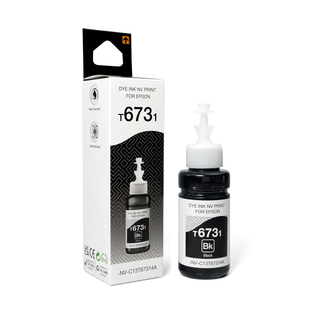 Фото Чернила NV PRINT T6731 (NV-C13T67314A) для аппаратов Epson (70 ml) Black (в коробке) совместимые {D7323}