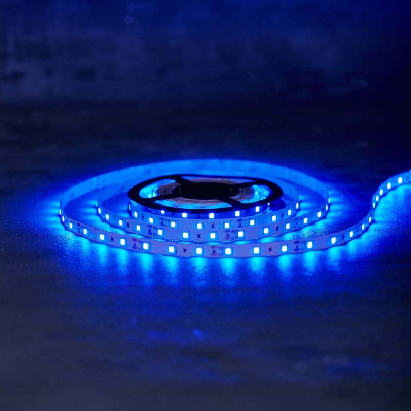 Фото Светодиодная лента 4.8 Вт/м, 8 мм, синий, SMD 2835, 60 LED/м, 12 В, Lamper {141-333} (2)