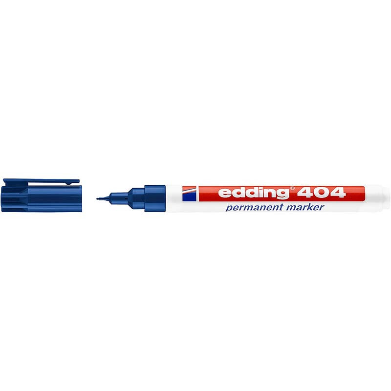 Фото Перманентный маркер Edding E-404, круглый наконечник 0,75 мм, синий {E-404#3}