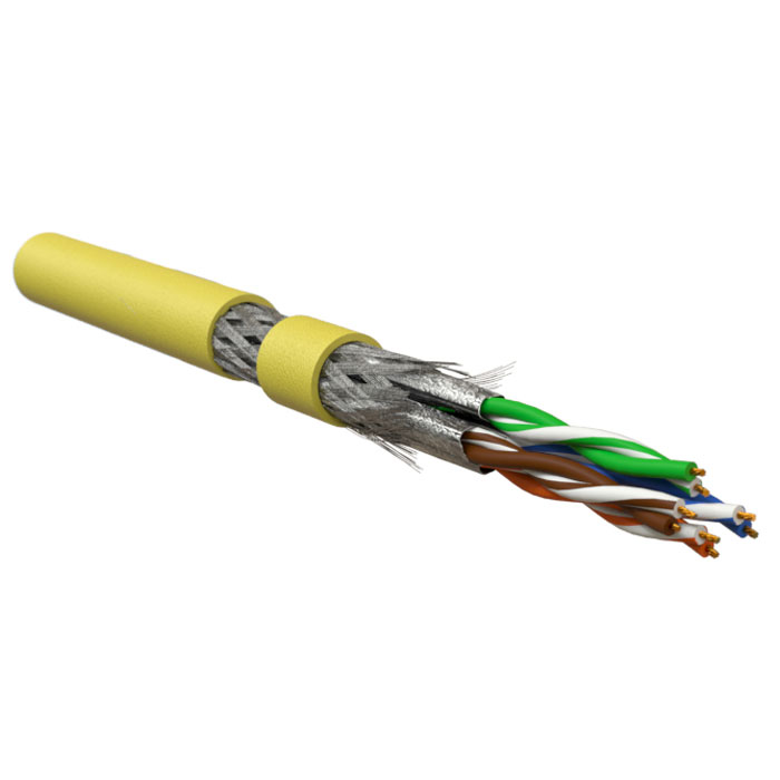 Фото Hyperline ISFTP4-C7-P26/7-LSZH-YL (500 м) Кабель для сетей Industrial Ethernet, категория 7 {444012}