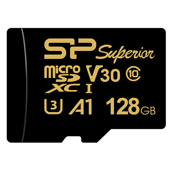 Фото Флеш карта microSD 128GB Silicon Power Superior Golden A1 microSDXC Class 10 UHS-I U3 A1 100/80 Mb/s {SP128GBSTXDV3V1GSP}