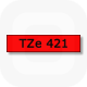 Фото Лента Brother TZE-421 (9 мм, черный на красном) {TZE421} (1)