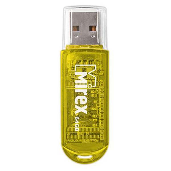 Фото Флеш накопитель 64GB Mirex Elf, USB 2.0, желтый {13600-FMUYEL64}