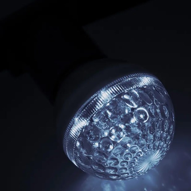 Фото Лампа шар e27 10 LED Ø50мм белая 24В (постоянное напряжение) {405-615} (1)