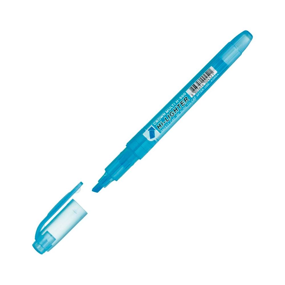 Фото Текстовыделитель Crown "Multi Hi-Lighter" голубой, 1-4мм H-500 {207927}