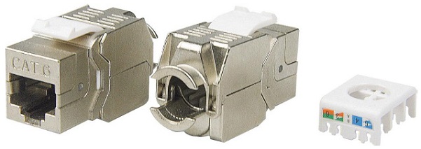 Фото Hyperline KJ9-8P8C-C6-90-WH Вставка Keystone Jack RJ-45(8P8C), категория 6, белая {432594}