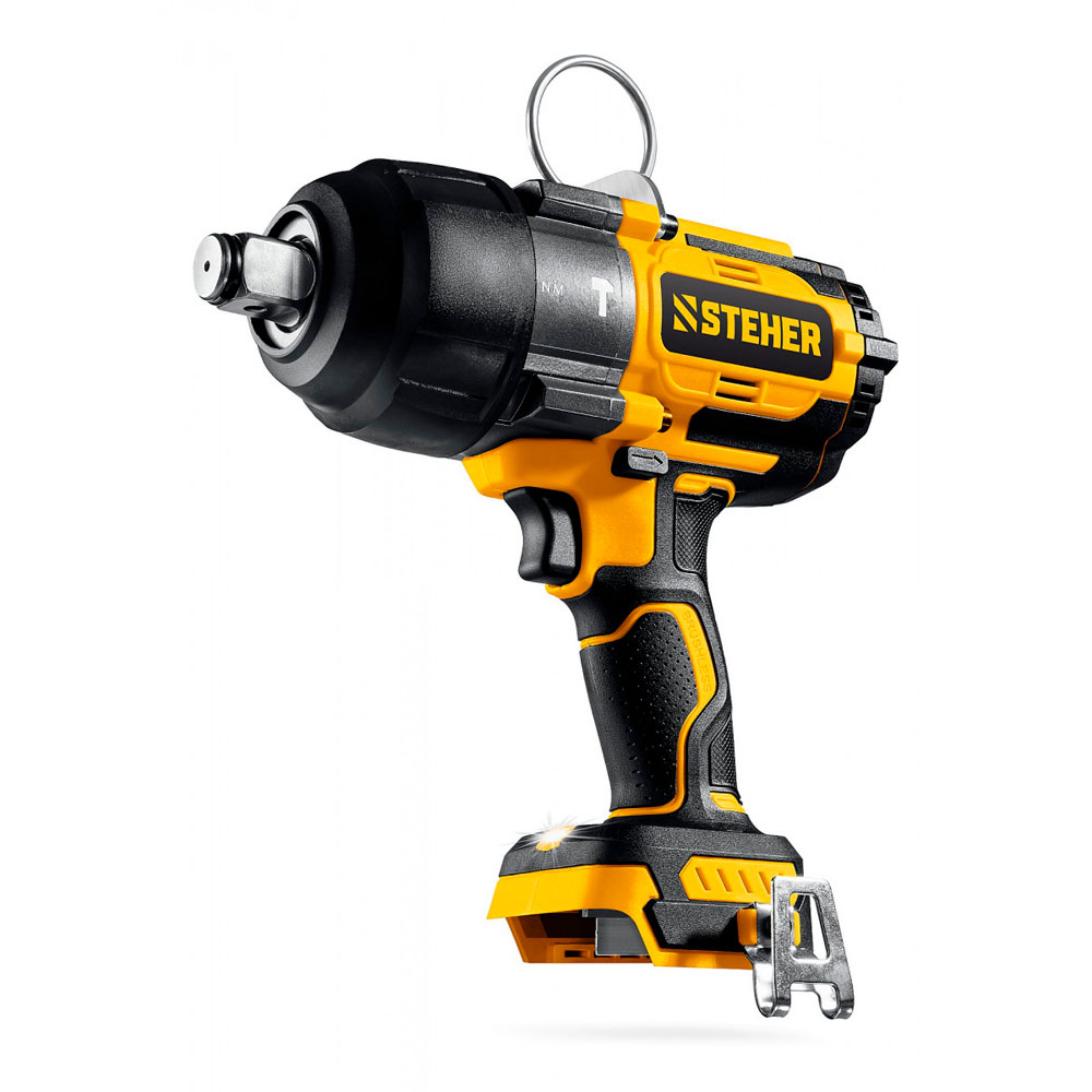 Фото Бесщеточный ударный гайковерт, 1000 Н·м, 1 АКБ LMS {4 А·ч}, 20 В, сумка, STEHER {CWB-1000-41}