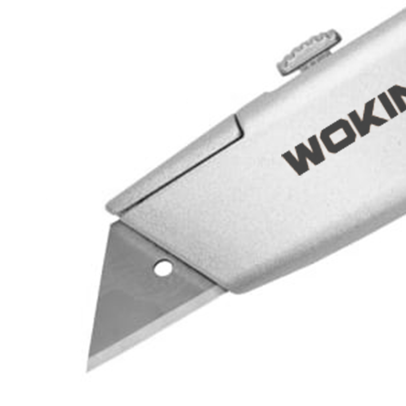 Фото Нож трапециевидный WOKIN, алюминиевый корпус, 61x19 мм {301219} (2)
