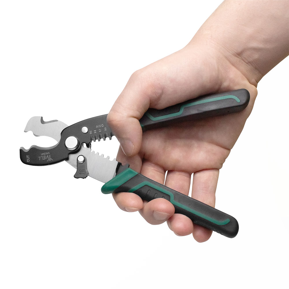 Фото Кабелерез многофункциональный Vell 190 мм, двухкомпонентная прорезиненная рукоятка {V90349} (5)