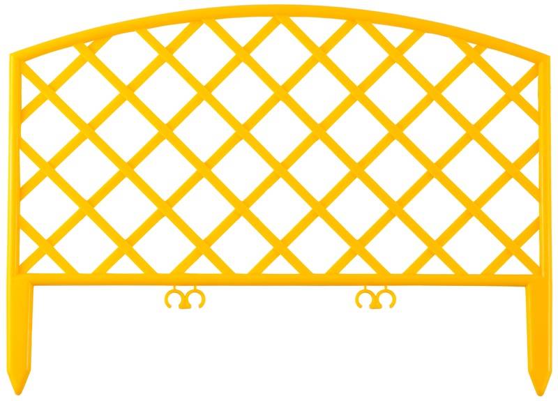 Фото Забор декоративный GRINDA "ПЛЕТЕНЬ", 24x320см, желтый {422207-Y}