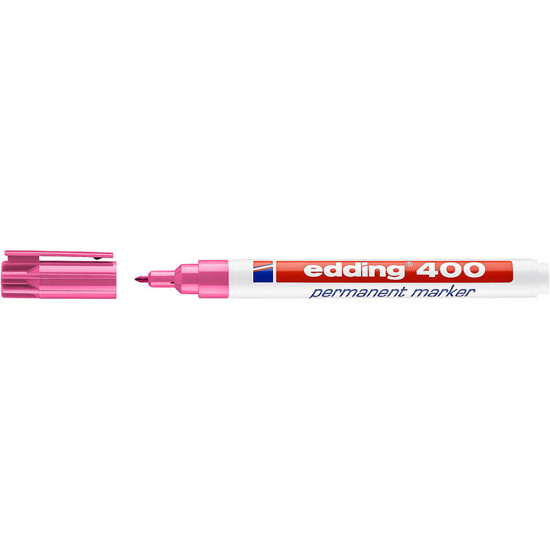 Фото Перманентный маркер Edding E-400 розовый, круглый наконечник 1 мм {E-400#9}