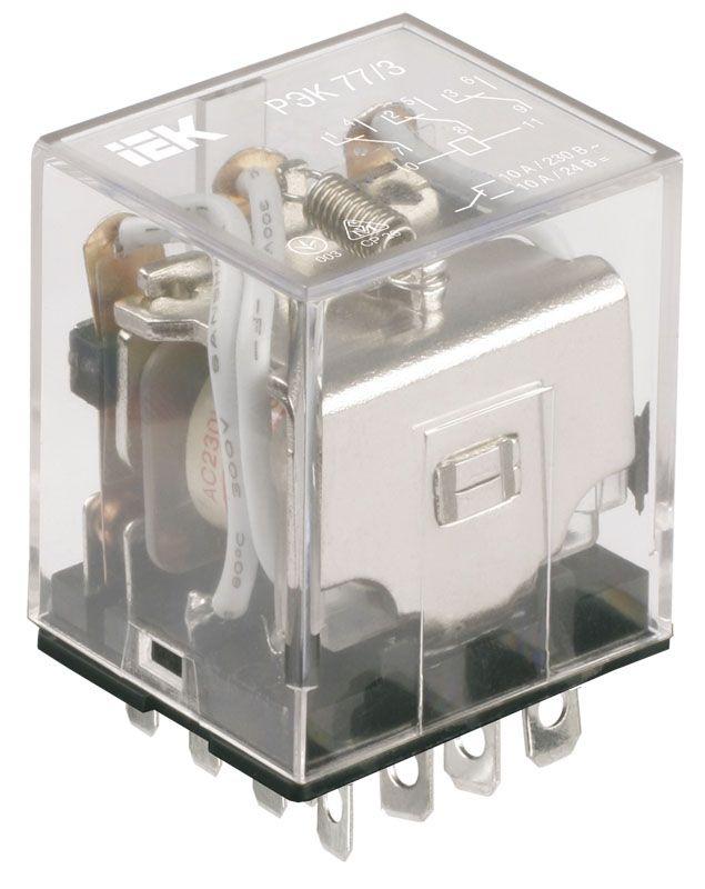 Фото Реле РЭК 77-3(LY3) с инд. 10А 24В АC ИЭК RRP10-3-10-024A-LED