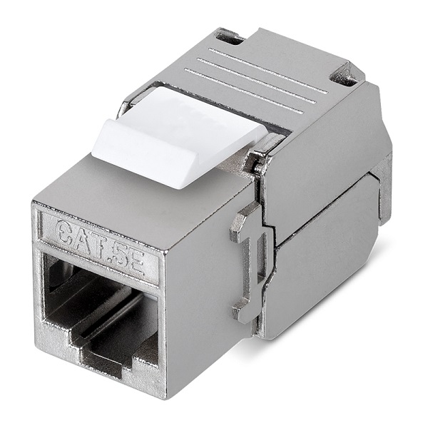 Фото Модуль Keystone Jack RJ-45(8P8C), FTP экранированный, CAT 5e, тип 180 градусов, самозажимной REXANT PRO {02-0071}