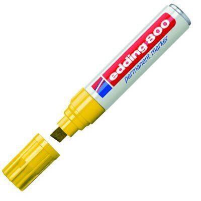 Фото Перманентный маркер Edding E-800 желтый, клиновидный наконечник 4-12 мм {E-800#5}