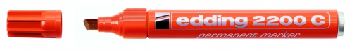 Фото Перманентный маркер Edding, заправляемый, клиновидный наконечник, 1-5 мм, оранжевый {E-2200C#6}