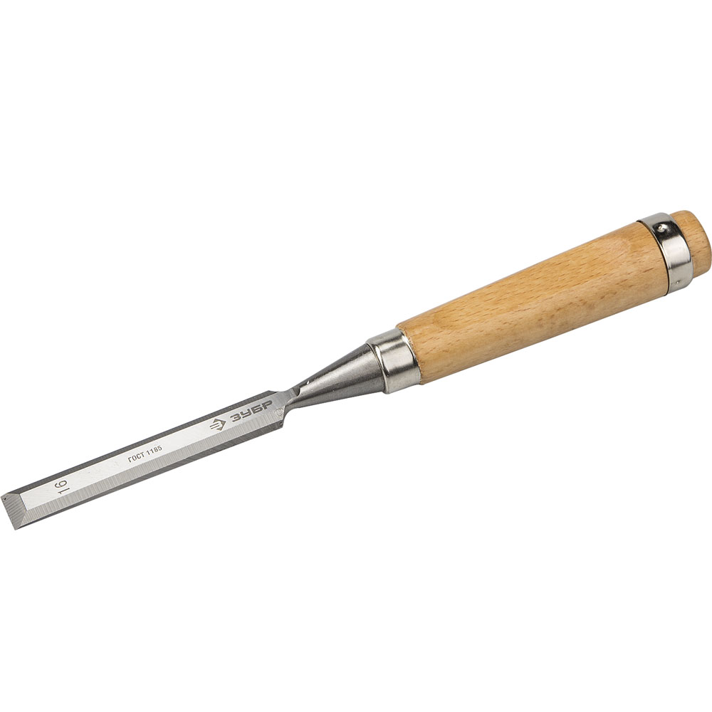 Фото Стамеска-долото "Классик" с деревянной ручкой, хромованадиевая, 16мм, ЗУБР {18096-16}