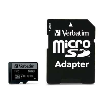 Фото Флеш карта microSD 16GB Verbatim microSDHC Class 10 UHS-I (SD адаптер) {47040}