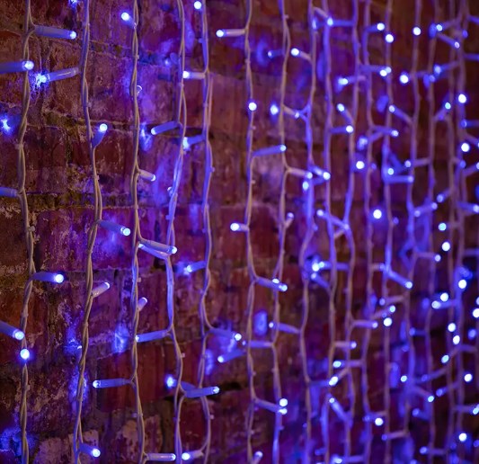 Фото Гирлянда "Светодиодный Дождь" 2х3м, постоянное свечение, белый провод, 230 В, диоды белые, 760 LED {235-135}