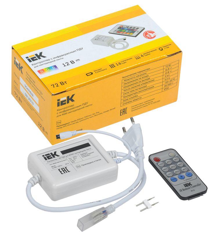 Фото Контроллер с ПДУ ИК MONO 1 канал 220В 3А 360Вт ИЭК LSC1-MONO-360-IR-20-220-B