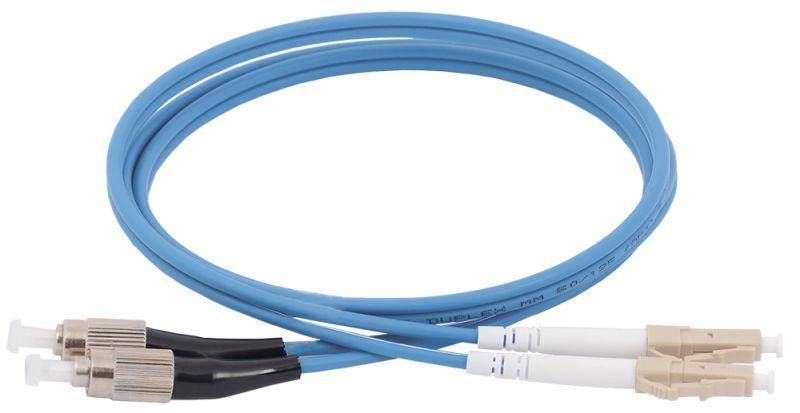 Фото Патч-корд оптический коммутационный соединительный для многомодового кабеля (MM); 50/125 (OM4); FC/UPC-LC/UPC (Duplex) (дл.1м) ITK