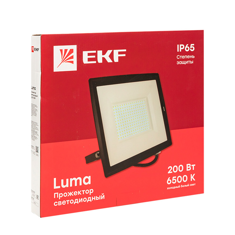 Фото Прожектор светодиодный СДО-3008 200Вт 6500К IP65 EKF Basic {FLL-3008-200-6500} (1)