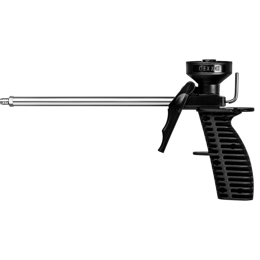 Фото Пистолет для монтажной пены "MIX", пластиковый химически стойкий корпус, клапаны из нержавеющей стали, DEXX {06869_z01}