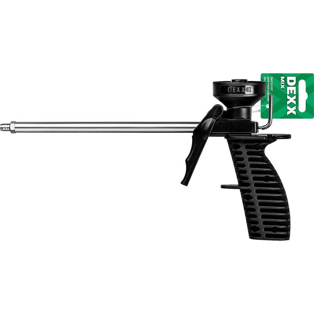 Фото Пистолет для монтажной пены "MIX", пластиковый химически стойкий корпус, клапаны из нержавеющей стали, DEXX {06869_z01} (2)