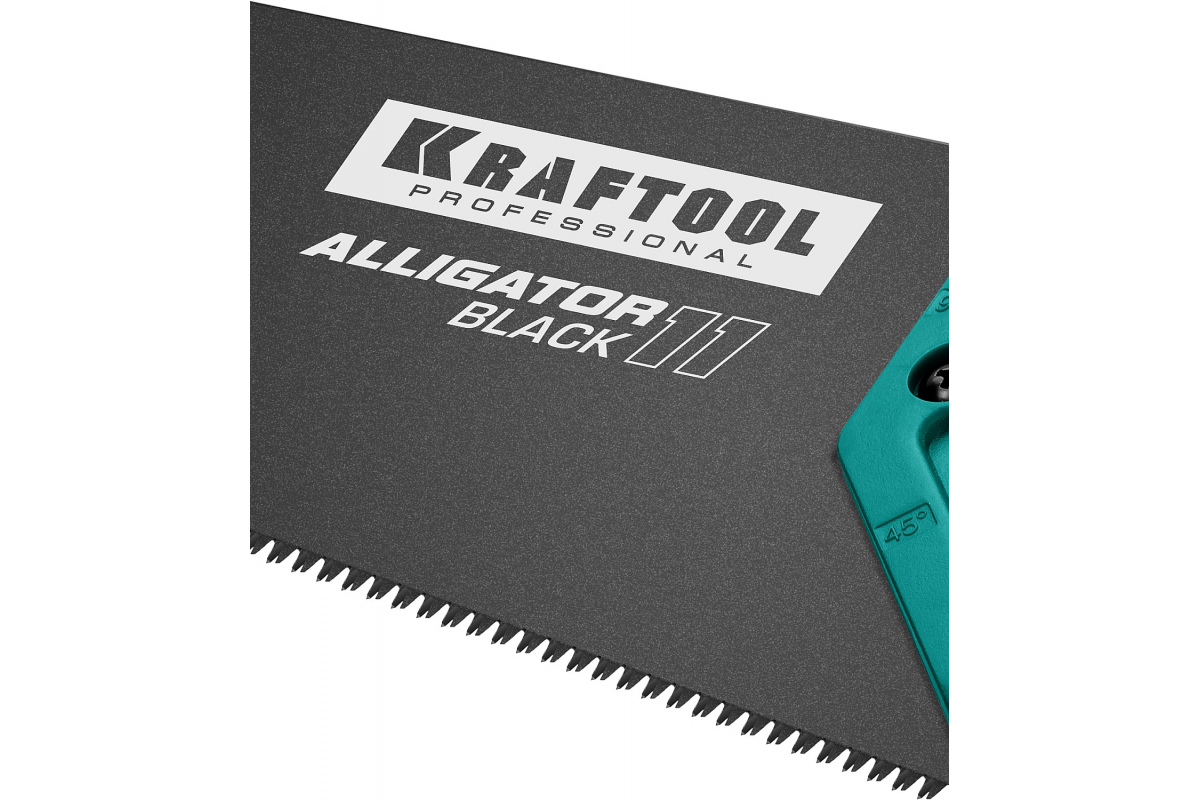 Фото Ножовка для точного реза "Alligator BLACK 11", 500 мм, 11 TPI 3D зуб, KRAFTOOL {15205-50} (1)