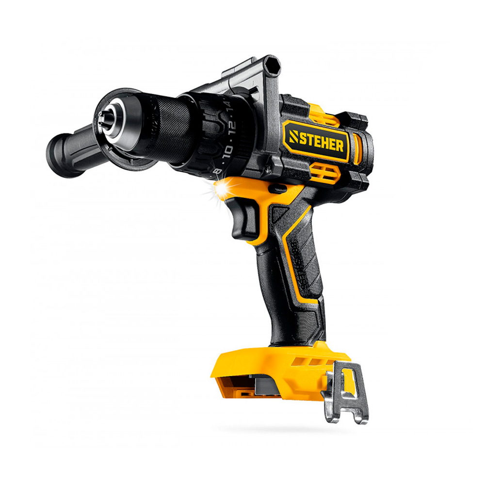 Фото Бесщеточная ударная дрель-шуруповерт, 165 Н·м, 1 АКБ LMS {2 А·ч}, 20 В, STEHER {CBS-165-21}