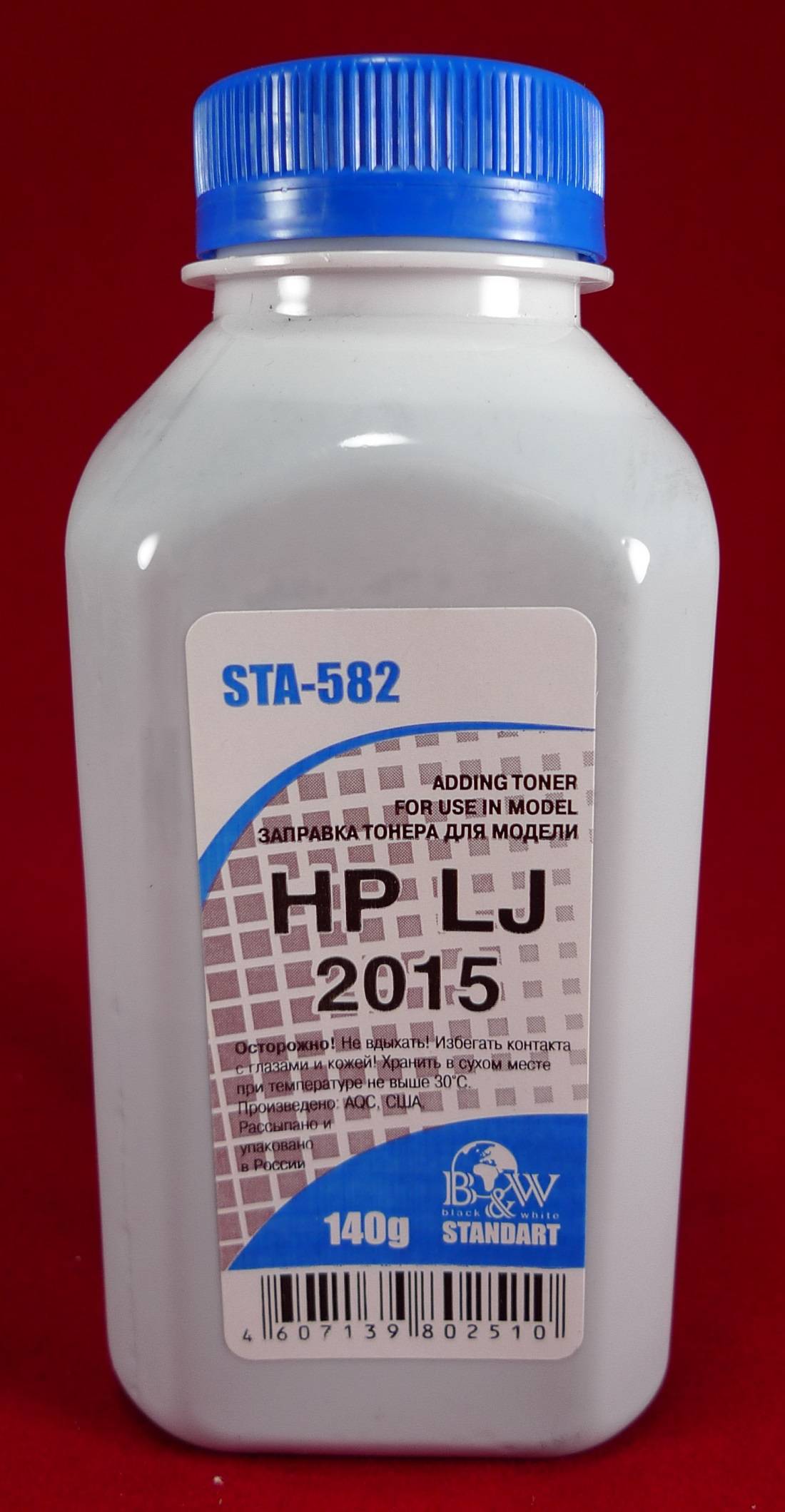 Фото Тонер HP LJ 2015, 2014, 2727 (фл. 140г) B&W Standart фас России {STA-582}