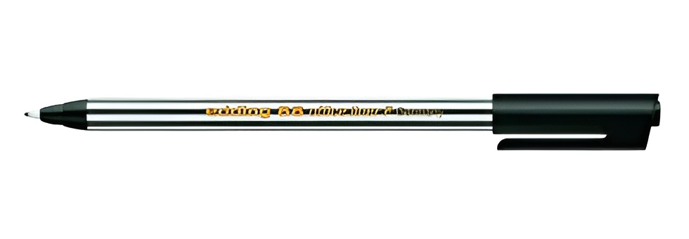 Фото Капиллярная ручка Edding для офиса, шариковый наконечник, 0,6 мм, черный {E-88#1}