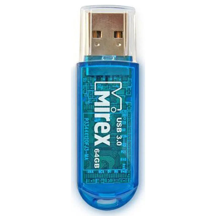 Фото Флеш накопитель 64GB Mirex Elf, USB 3.0, синий {13600-FM3BEF64}