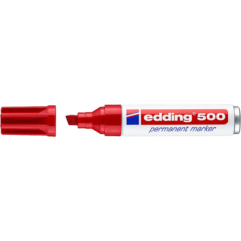 Фото Перманентный маркер Edding E-500 коричневый, клиновидный наконечник 2-7 мм {E-500#7}