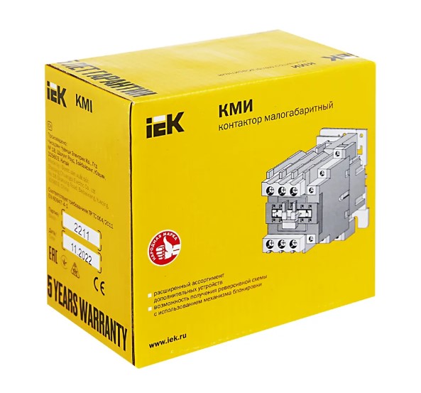 Фото Контактор КМИ-34012 40А 230В/АС3 1НО 1НЗ IEK KKM31-040-230-11 (9)