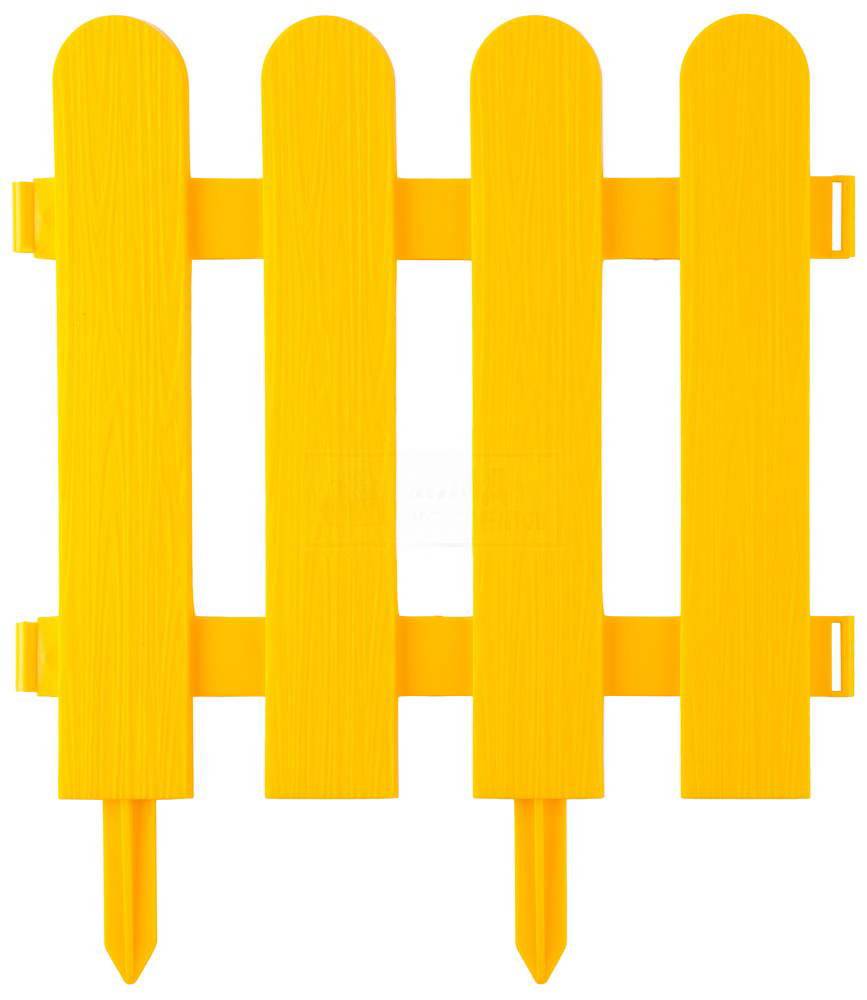 Фото Забор декоративный GRINDA "ШТАКЕТНИК", 29x224см, желтый {422209-Y}