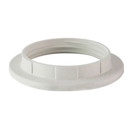 Фото Кольцо для патрона Е27, термостойкий пластик, белый, Б/Н TDM {SQ0335-0164}
