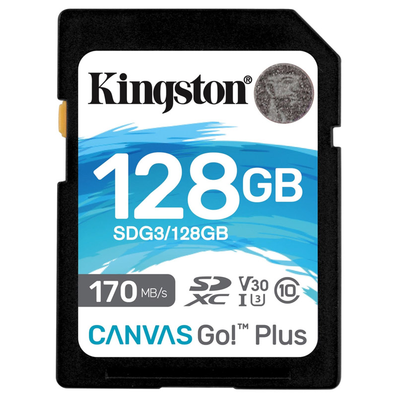 Фото Флеш карта SD 128GB Kingston SDXC Class 10 UHS-I U3 V30 Canvas Go Plus 170MB/s {SDG3/128GB}