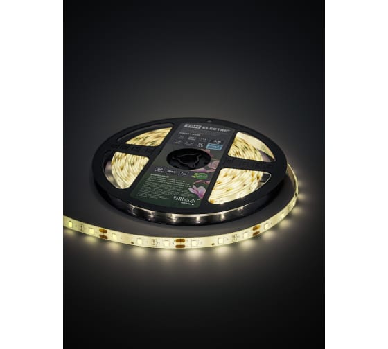 Фото Лента светодиодная SMD2835-60 LED/м-IP65-12 В-4,8 Вт/м-4000 К блистер TDM {SQ0331-0349} (2)