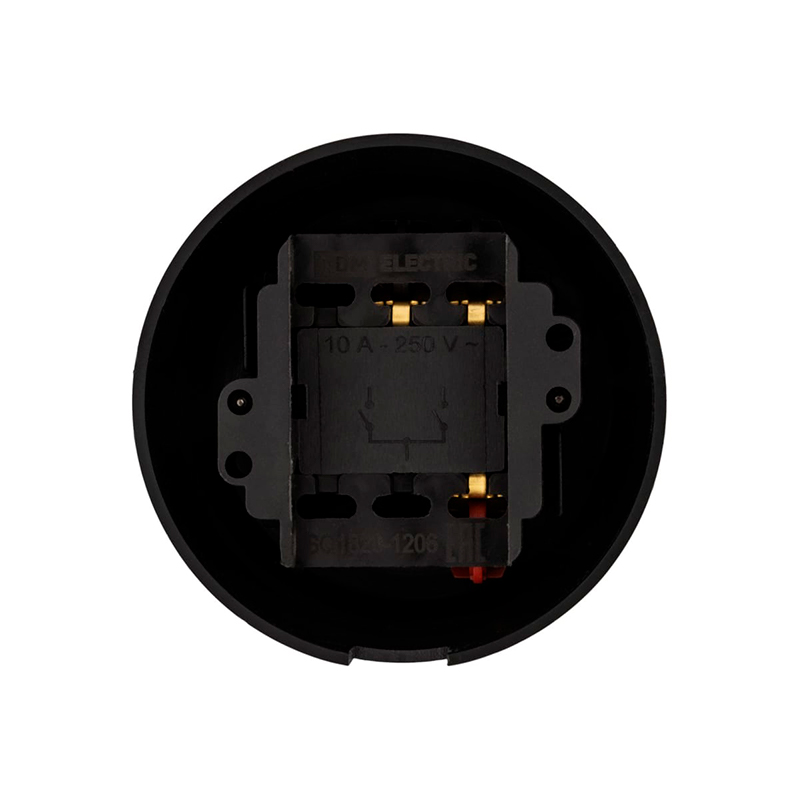 Фото Выключатель поворотный 2-кл. с ручкой (бантик) 10А черный «Виви» TDM {SQ1820-1206} (4)
