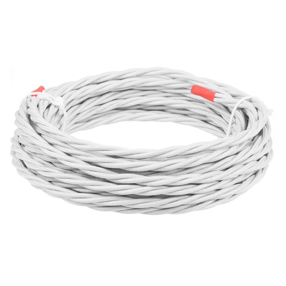 Фото Ретро провод "Эко" 2х1,5 витой ГОСТ белый TDM Electric