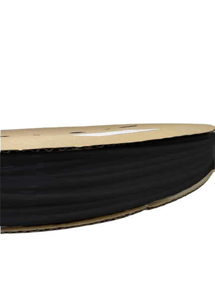 Фото Термоусаживаемая трубка Vell, усадка в 2 раза, 3,0 / 1,5 мм, 200 метров, черная {359373}
