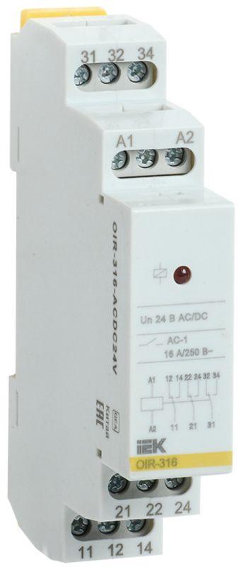 Фото Реле промежуточное OIR 3 конт. (16А) 24В AC/DC ИЭК OIR-316-ACDC24V