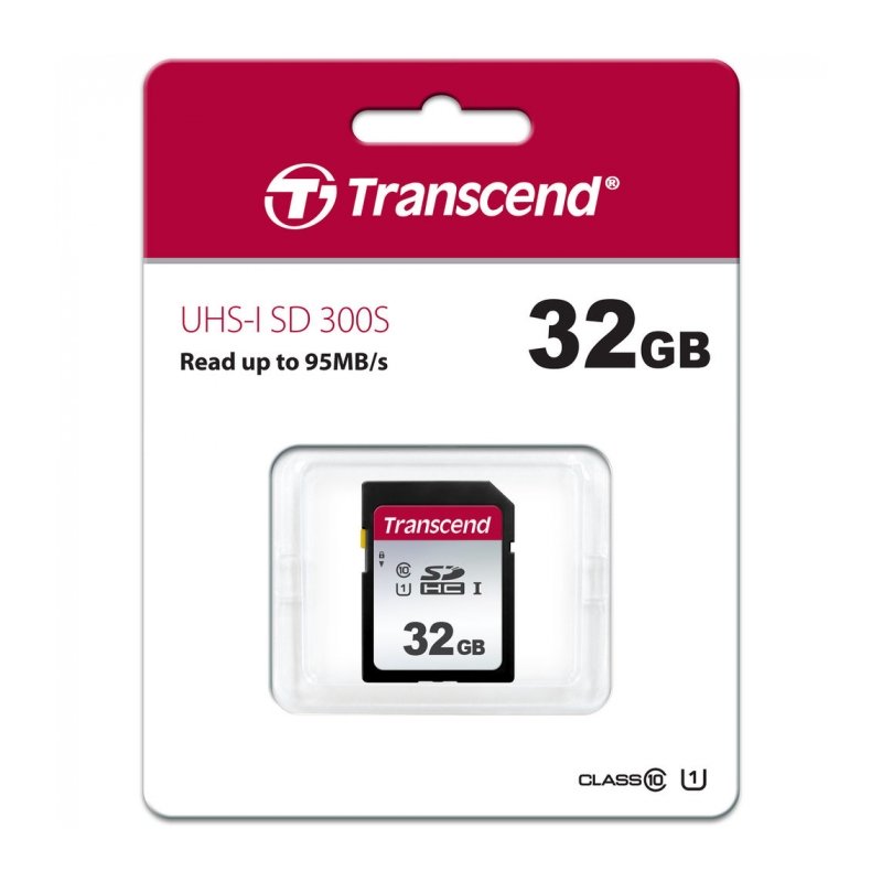 Фото Флеш карта SD 32GB Transcend SDHC UHS-I U1 {TS32GSDC300S}