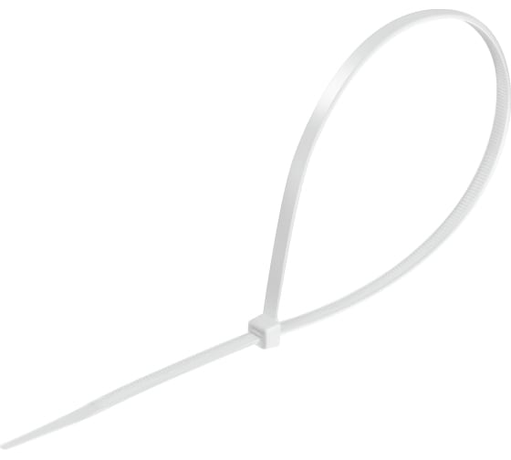Фото Хомуты-стяжки белые СИБИН ХС-Б 3.6 х 250 мм, нейлон, 100 шт {3786-36-250}