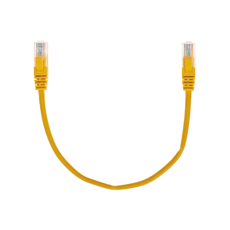 Фото Патч-корд U/UTP, CAT 5e, RJ45-RJ45, 26AWG, LSZH, желтый, 0,3м REXANT {02-0105-03}