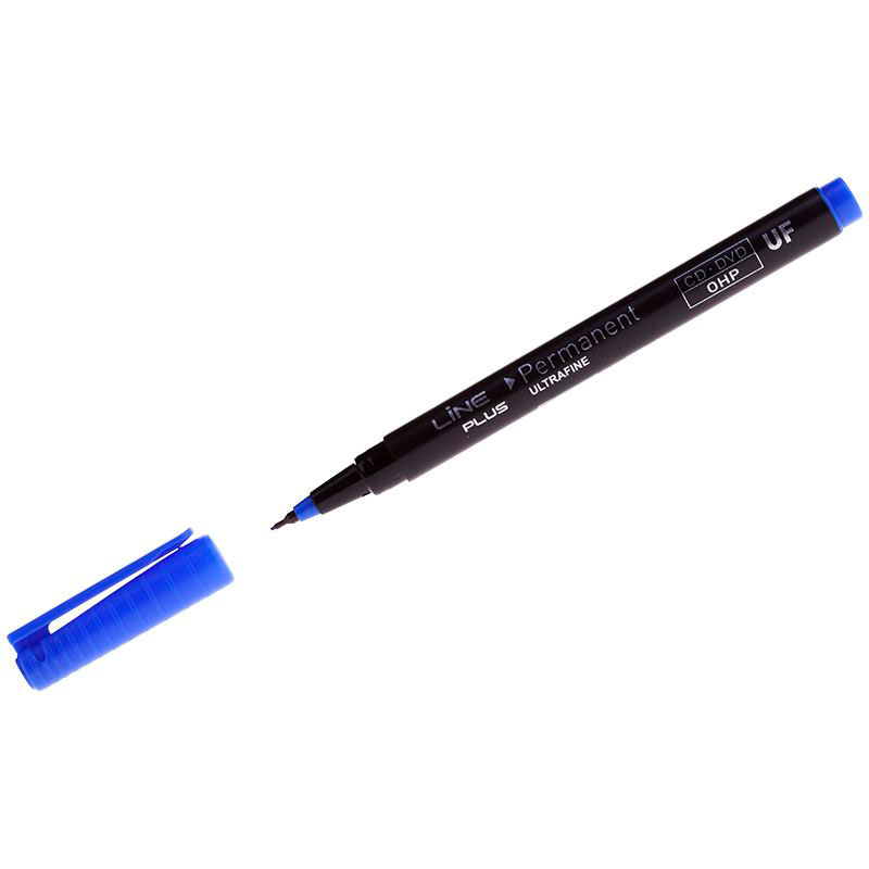 Фото Перманентный маркер Line Plus 2500UF, игольчатый наконечник, 0.4 мм, синий {207955}