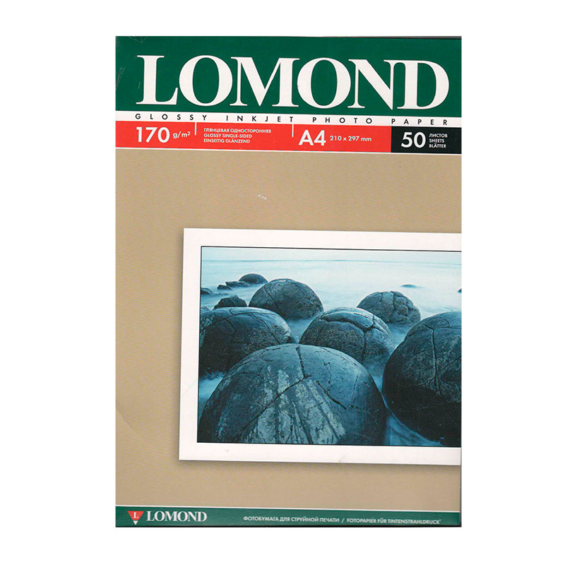 Фото Фотобумага Lomond одностороняя глянцевая 170 г/м², A4, 50 листов {0102142}