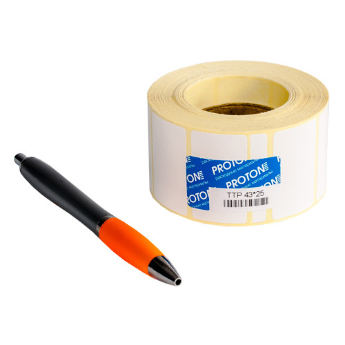 Фото Этикетка Proton 43 x 25 мм TTP (1 ряд, 1000 шт, втулка 40) {TR22ART1404142726}
