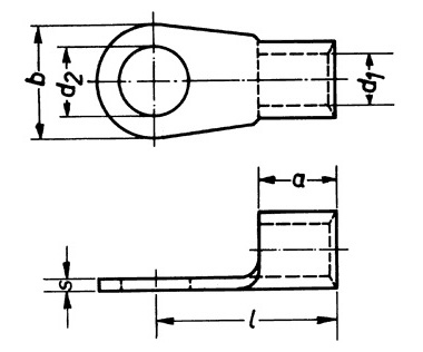 Фото Наконечник кольцевой Klauke из листовой меди 1.5-2.5 мм² под винт М12 {klk163012} (1)